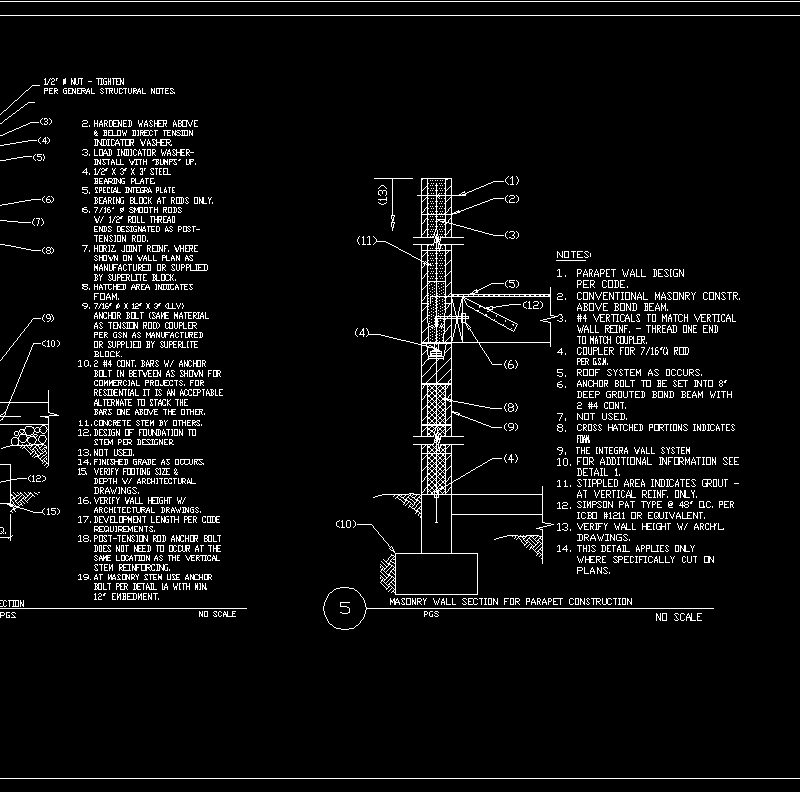 Typical Wall Section DWG Section for AutoCAD • Designs CAD