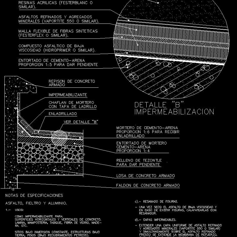 Waterproofing DWG Detail for AutoCAD • Designs CAD