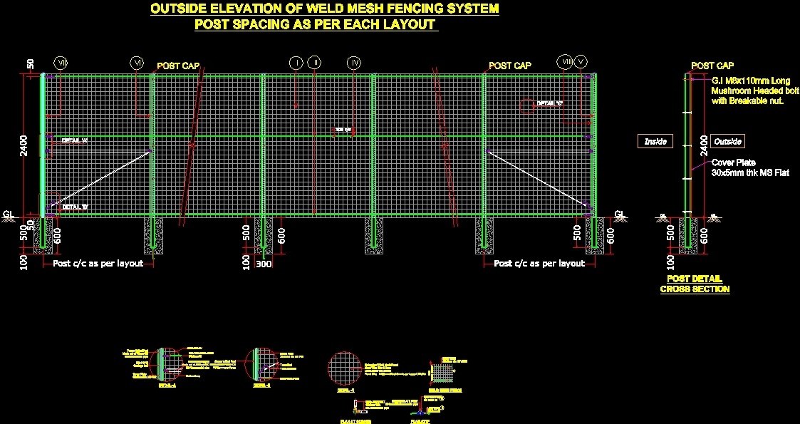 Timber Feather Edge Fence Dwg Free 2d Drawing Top Cad - vrogue.co