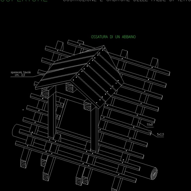 Window Over Wooden Roof DWG Detail for AutoCAD • Designs CAD