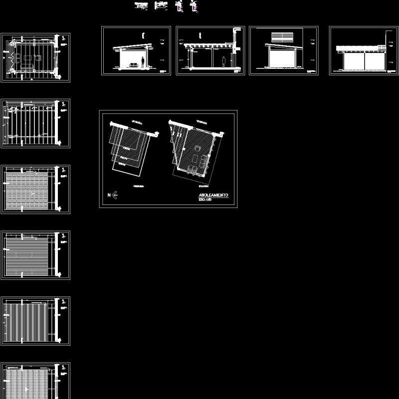 Wooden Tongue And Groove Ceiling And Spanish Tile DWG Detail for