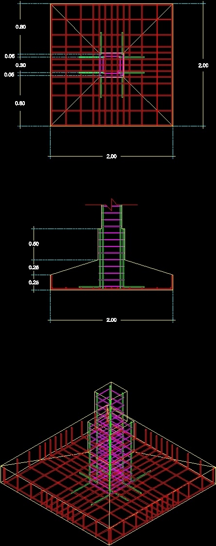 Zapatas DWG Block For AutoCAD Designs CAD