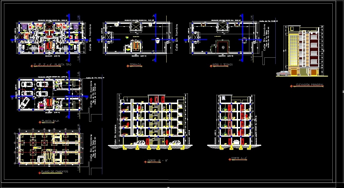 Apartment Building DWG Block for AutoCAD • Designs CAD