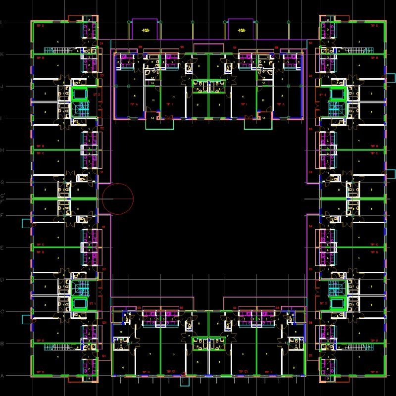 Apartment Building Nbg DWG Block for AutoCAD • Designs CAD