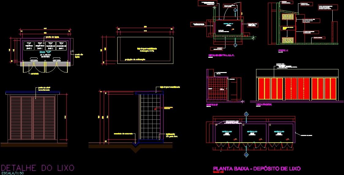 Deposit Lixo DWG Block for AutoCAD • Designs CAD