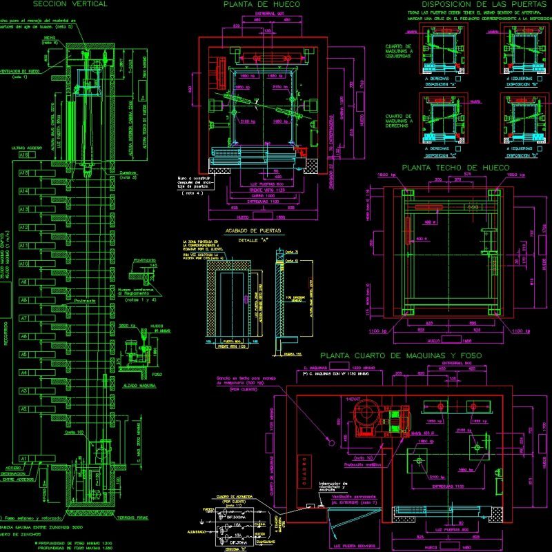 Detail Elevator DWG Section for AutoCAD • Designs CAD