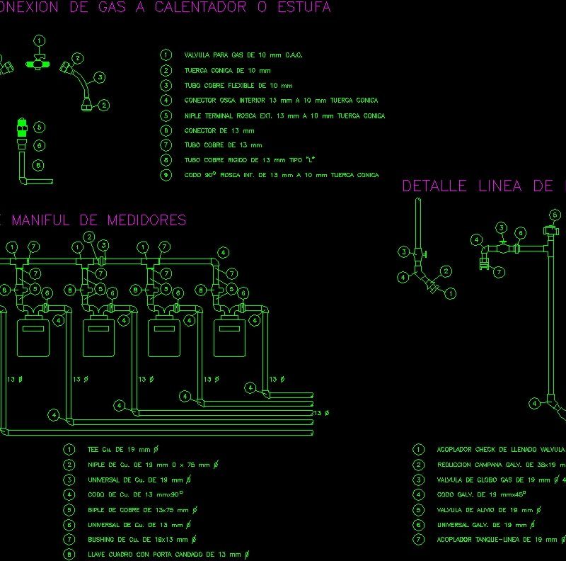 Detail Gas Meter DWG Detail for AutoCAD • Designs CAD