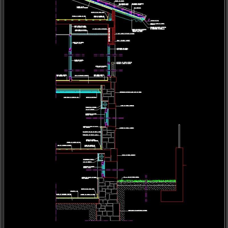 Detail Section In Facade DWG Section for AutoCAD • Designs CAD