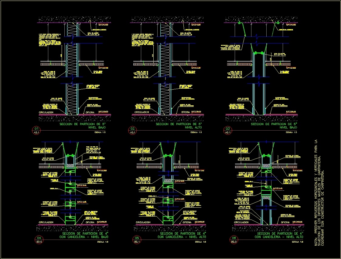 Detail Walls Partitions In Dry Wall Dwg Detail For Autocad • Designs Cad 9160