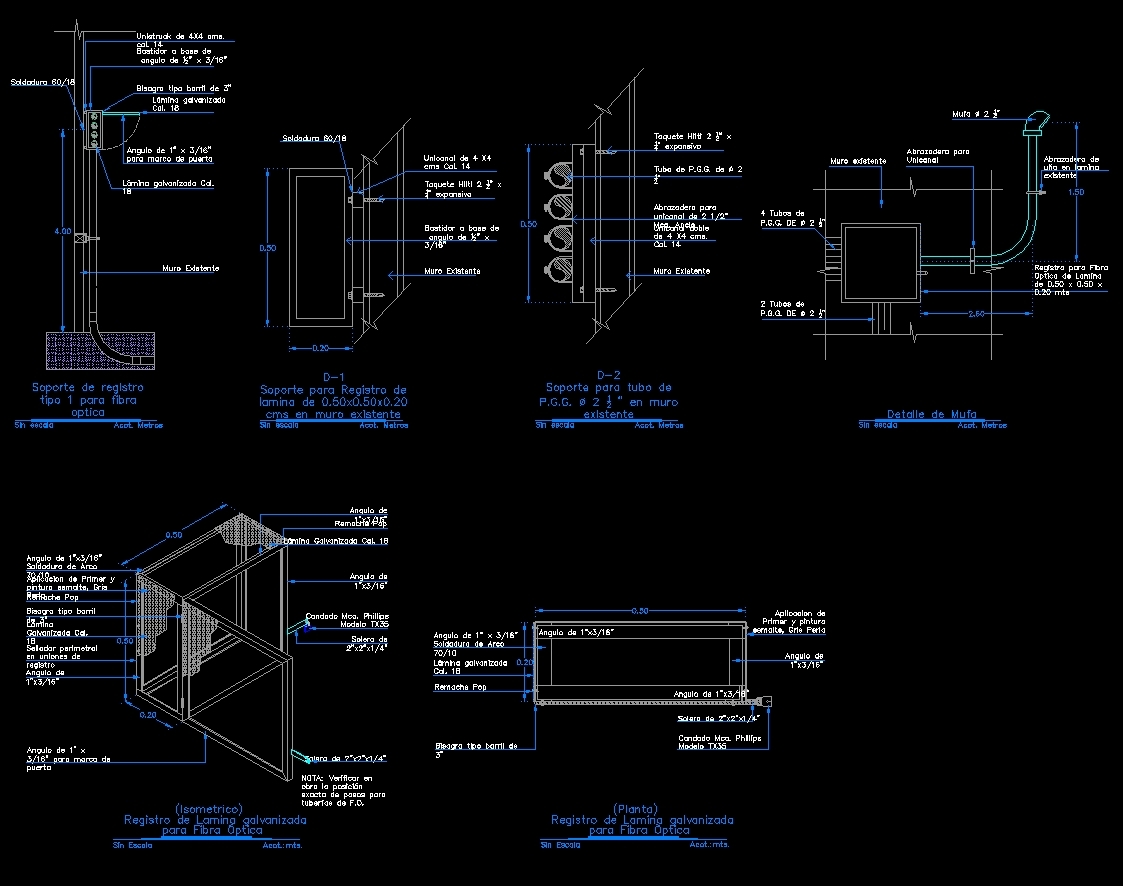  Details  Telecommunications DWG  Detail  for AutoCAD 