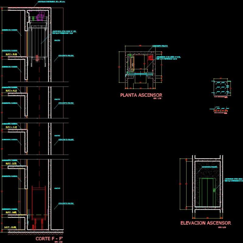 Elevator Detail DWG Section for AutoCAD • Designs CAD