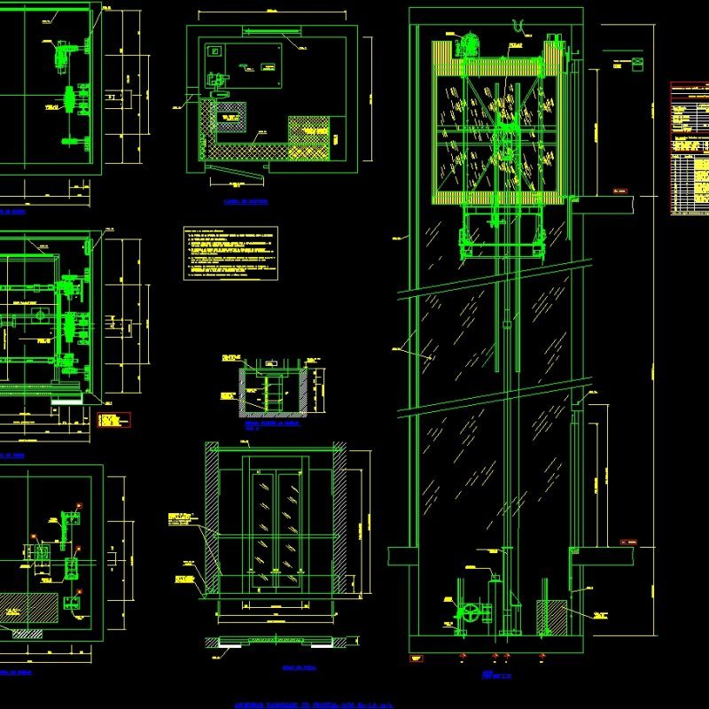 elevator cad block