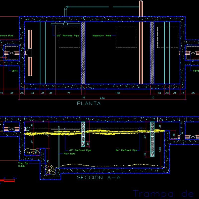 Fat Trap DWG Section for AutoCAD • Designs CAD