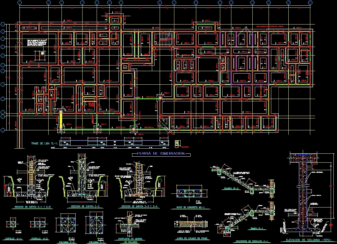Foundation Building Dwg Detail For Autocad Designs Cad