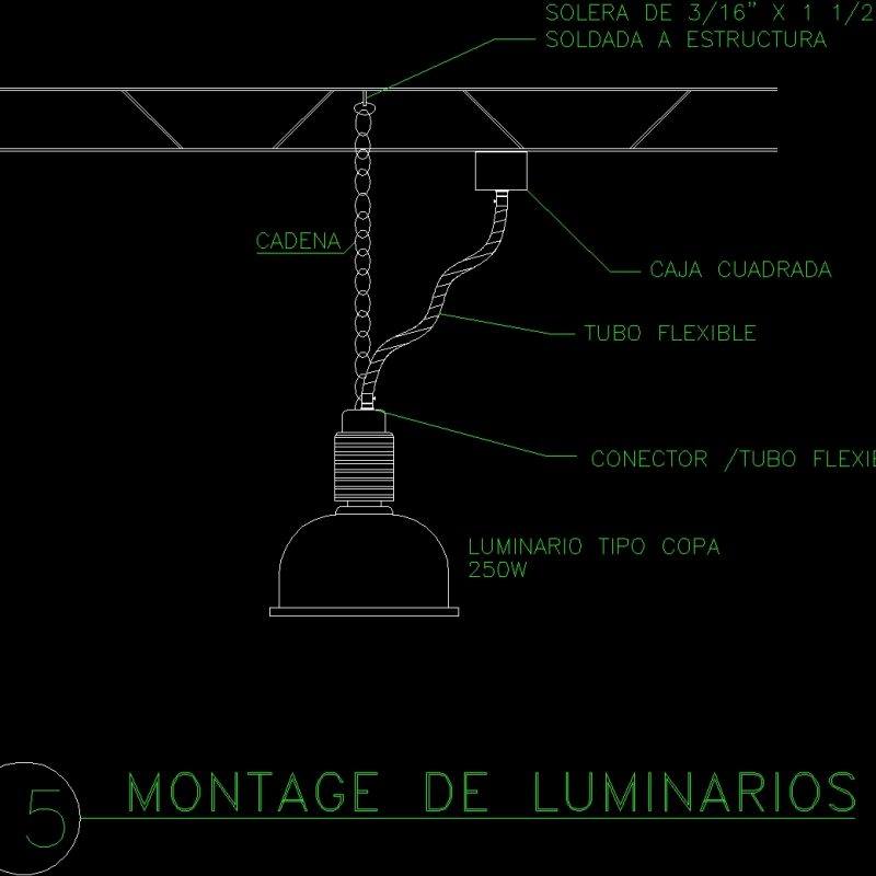 Hanging Lighting DWG Detail for AutoCAD • Designs CAD