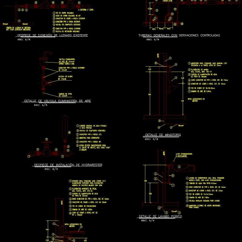 Hidraulic Installation Details DWG Detail for AutoCAD • Designs CAD
