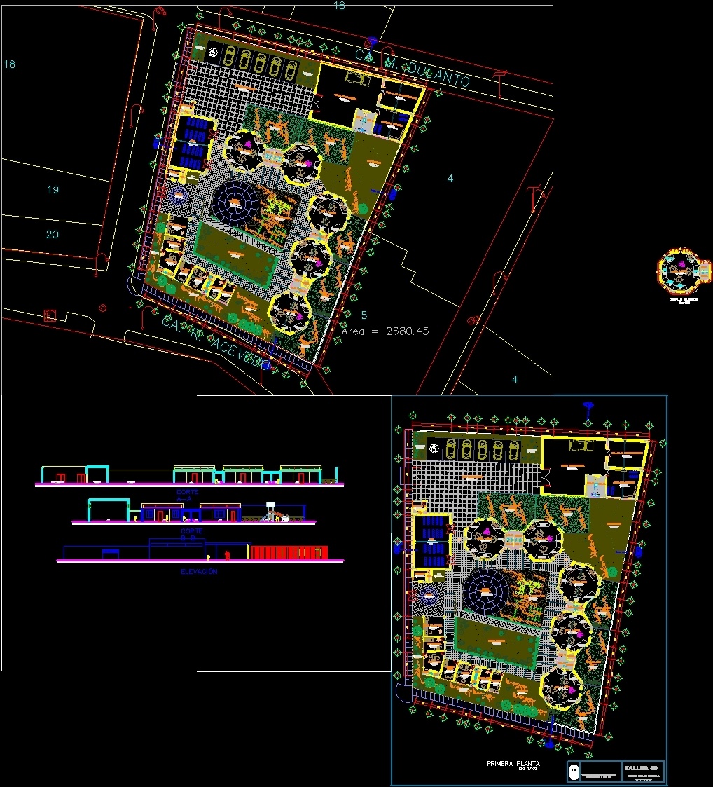 Initial Center - Pueblo Libre DWG Block for AutoCAD • Designs CAD