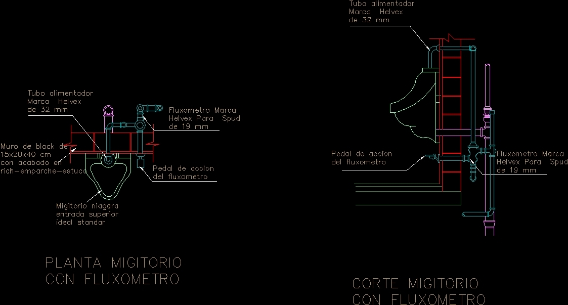 Installation Of Urinal DWG Section for AutoCAD • Designs CAD