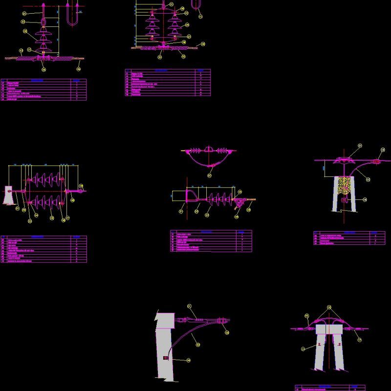 Insulating Chains DWG Block for AutoCAD | DesignsCAD
