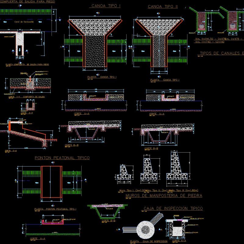 Irrigation Canal DWG Block for AutoCAD • Designs CAD
