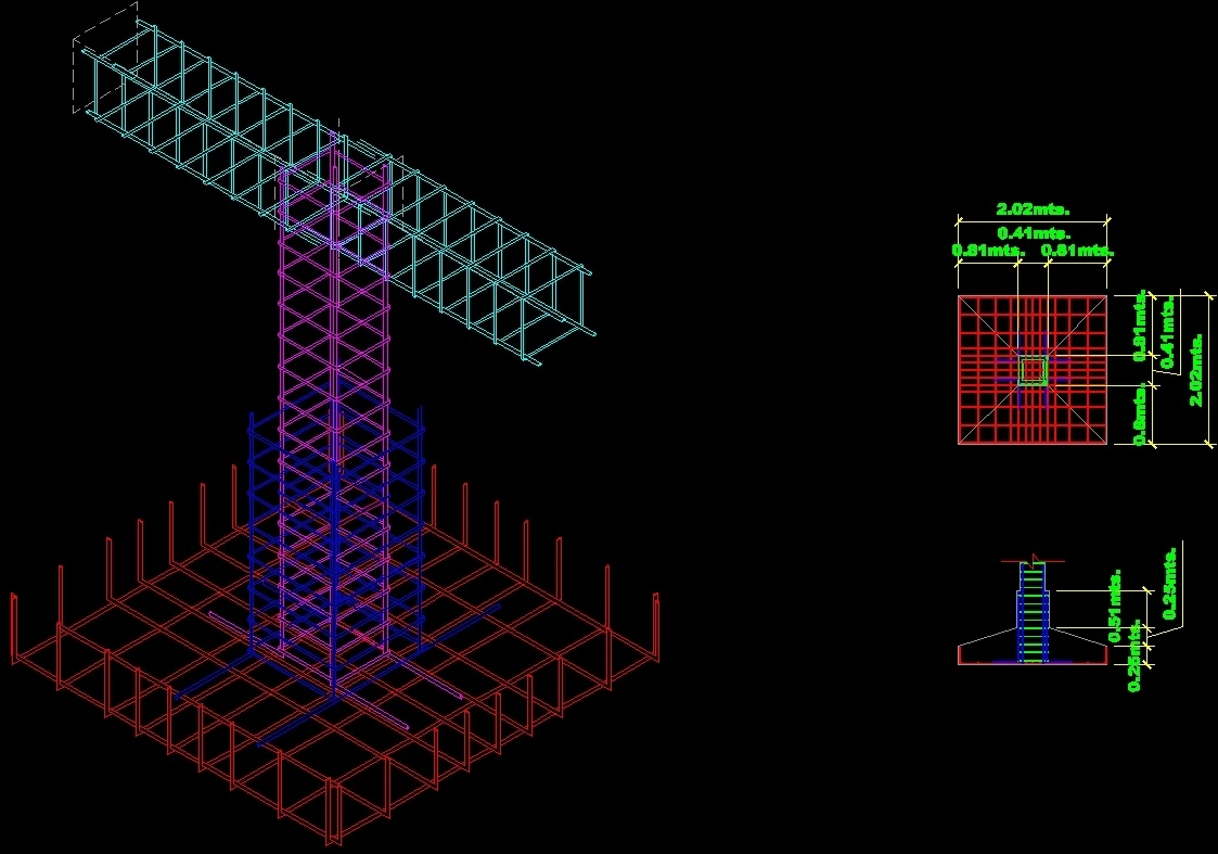 Isolated Footing Detail Dwg Detail For Autocad Designs Cad