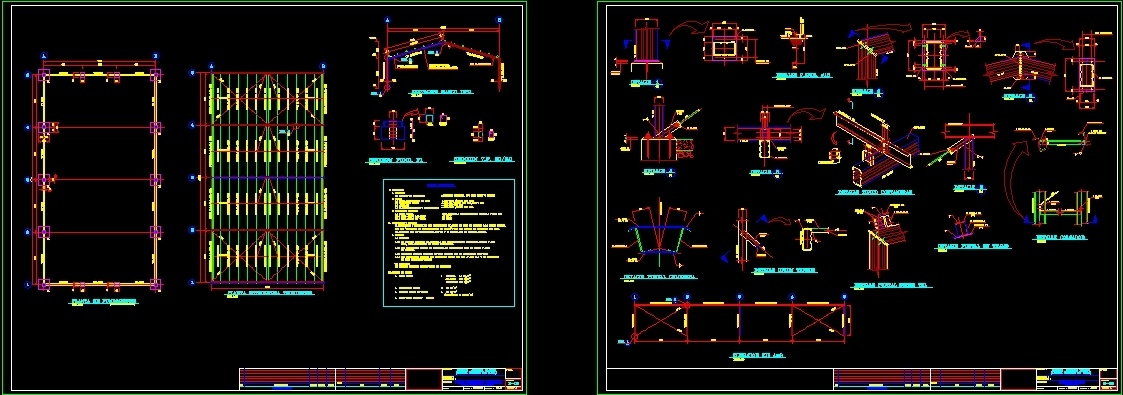 Metallic Open Shed DWG Detail for AutoCAD â€