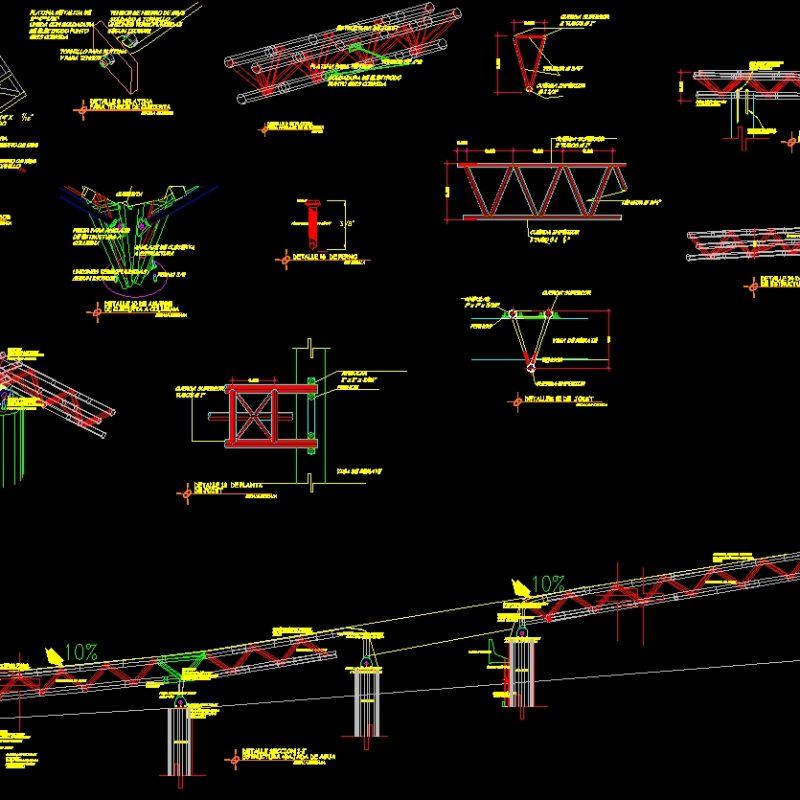 Metallic Structure Triangular 3D DWG Detail for AutoCAD • Designs CAD