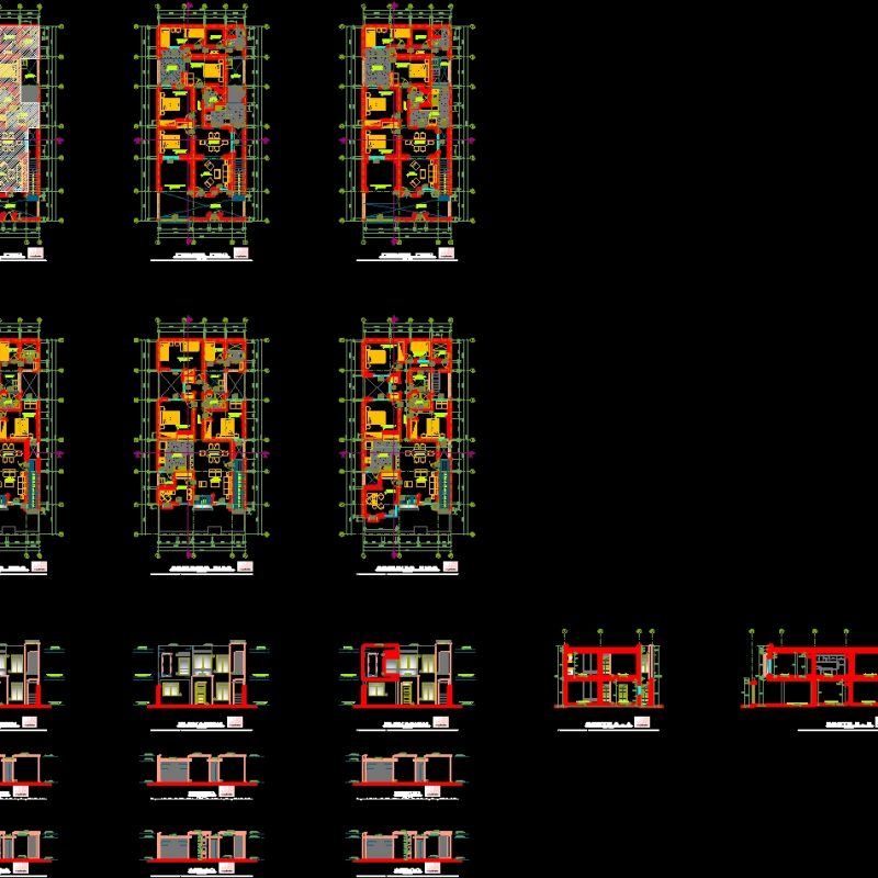 Project Bifamily Housing DWG Full Project For AutoCAD • Designs CAD