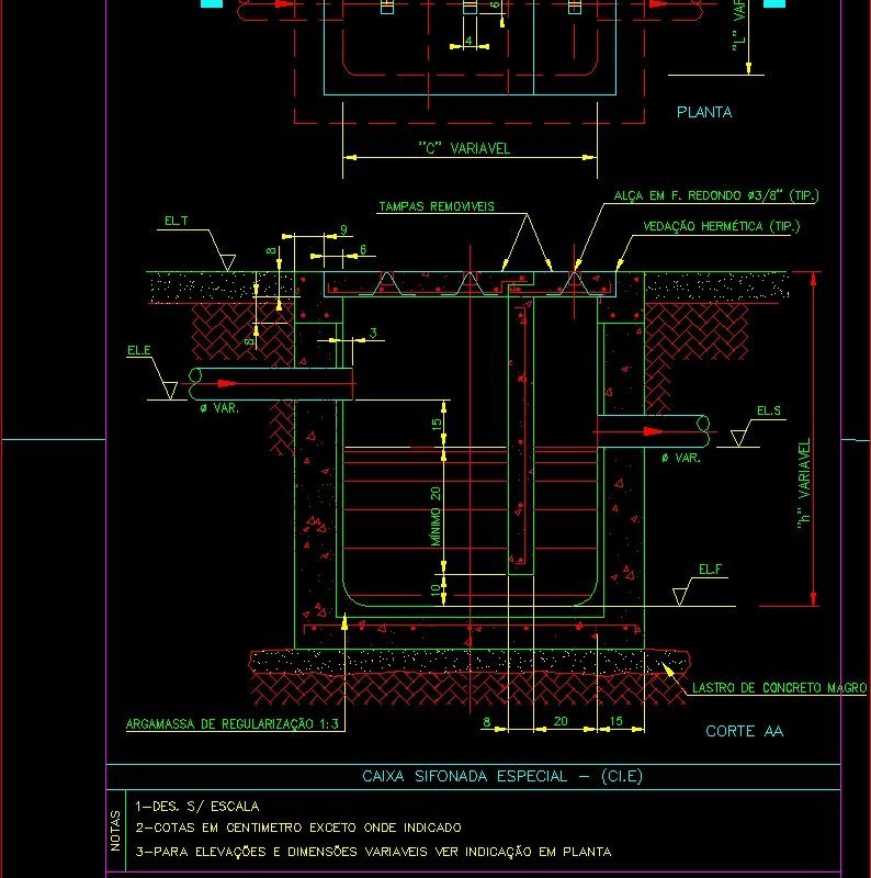 Septic Camera - Siphon Box DWG Section for AutoCAD • Designs CAD