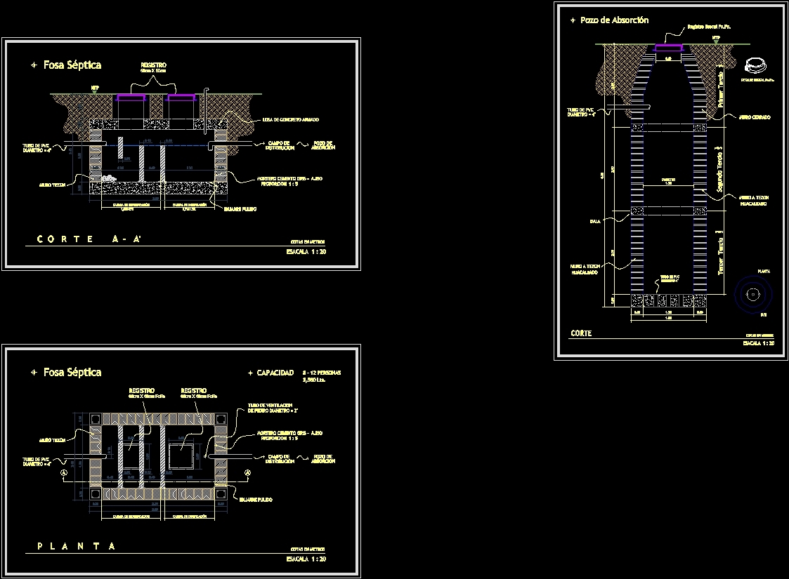 Septic Tank Details DWG Detail for AutoCAD • Designs CAD