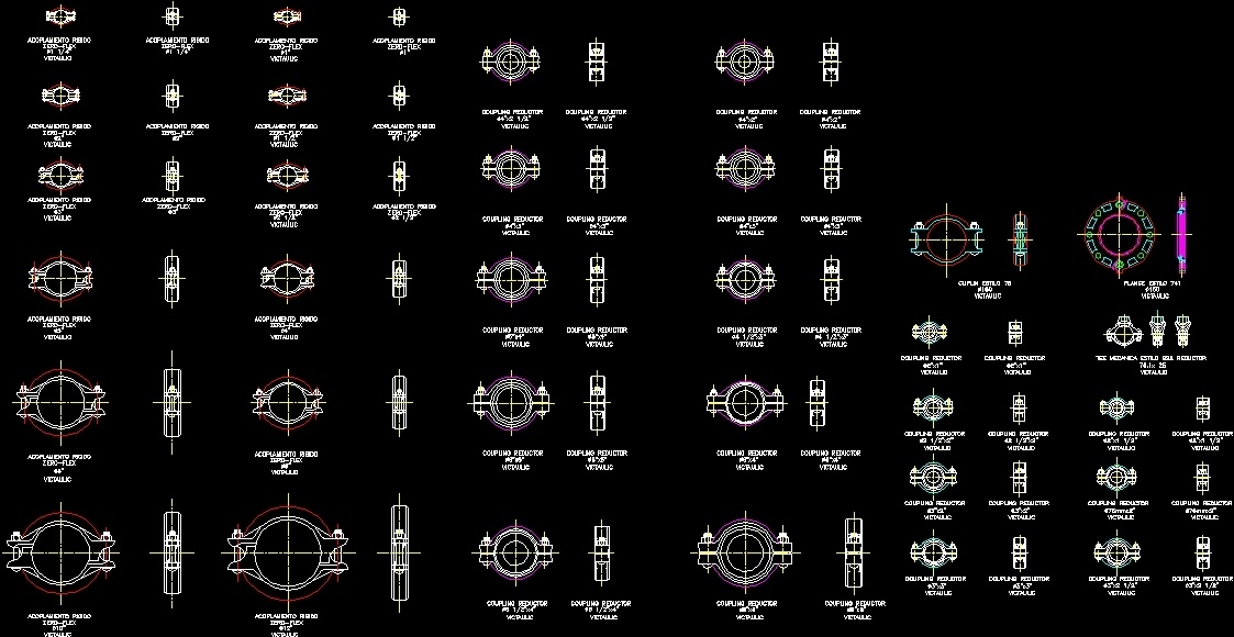 Several Pipes For Fires DWG Block for AutoCAD • Designs CAD