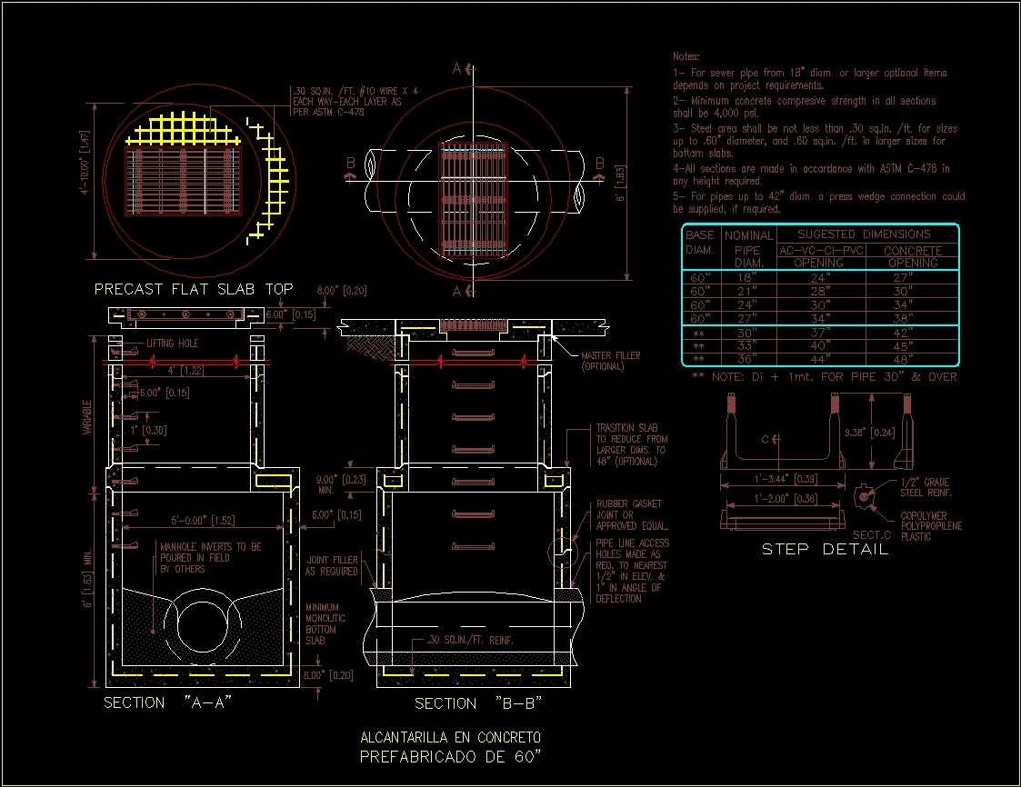 Sewer Details Dwg Detail For Autocad Designs Cad