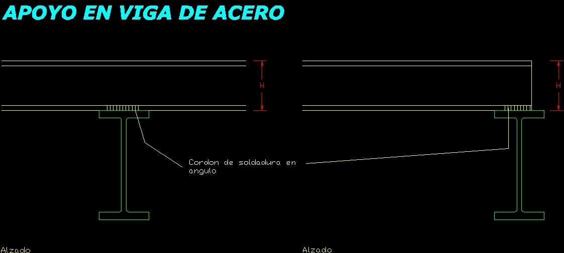 Support In Steel Beam DWG Block for AutoCAD • Designs CAD