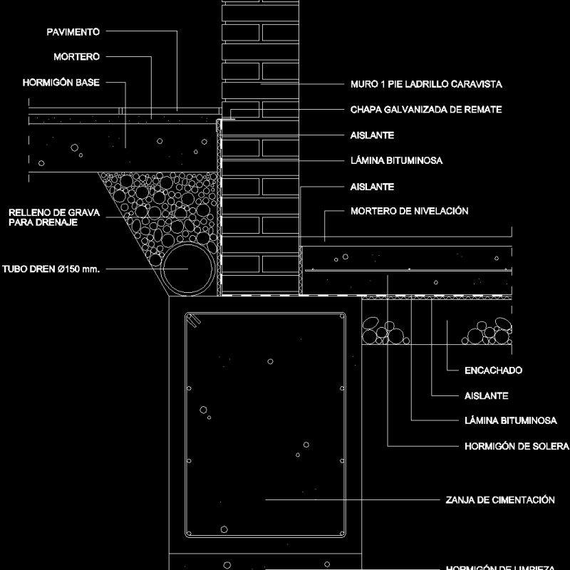 Under Ground Wall Of Bricks In Brick Work DWG Section for AutoCAD • Designs CAD