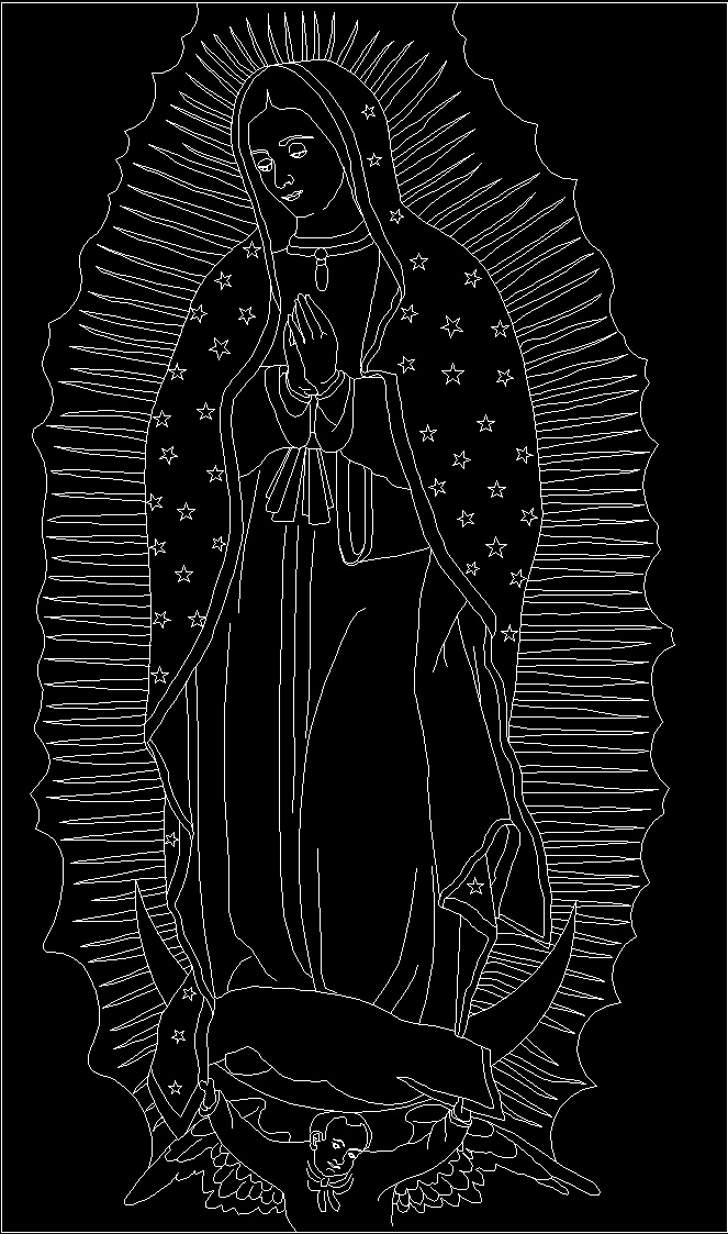 Virgen De Guadalupe In Autocad DWG Block for AutoCAD • Designs CAD