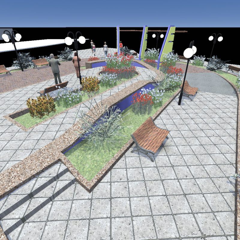 Urban Park Design, Photos 3D DWG Model For AutoCAD • Designs CAD