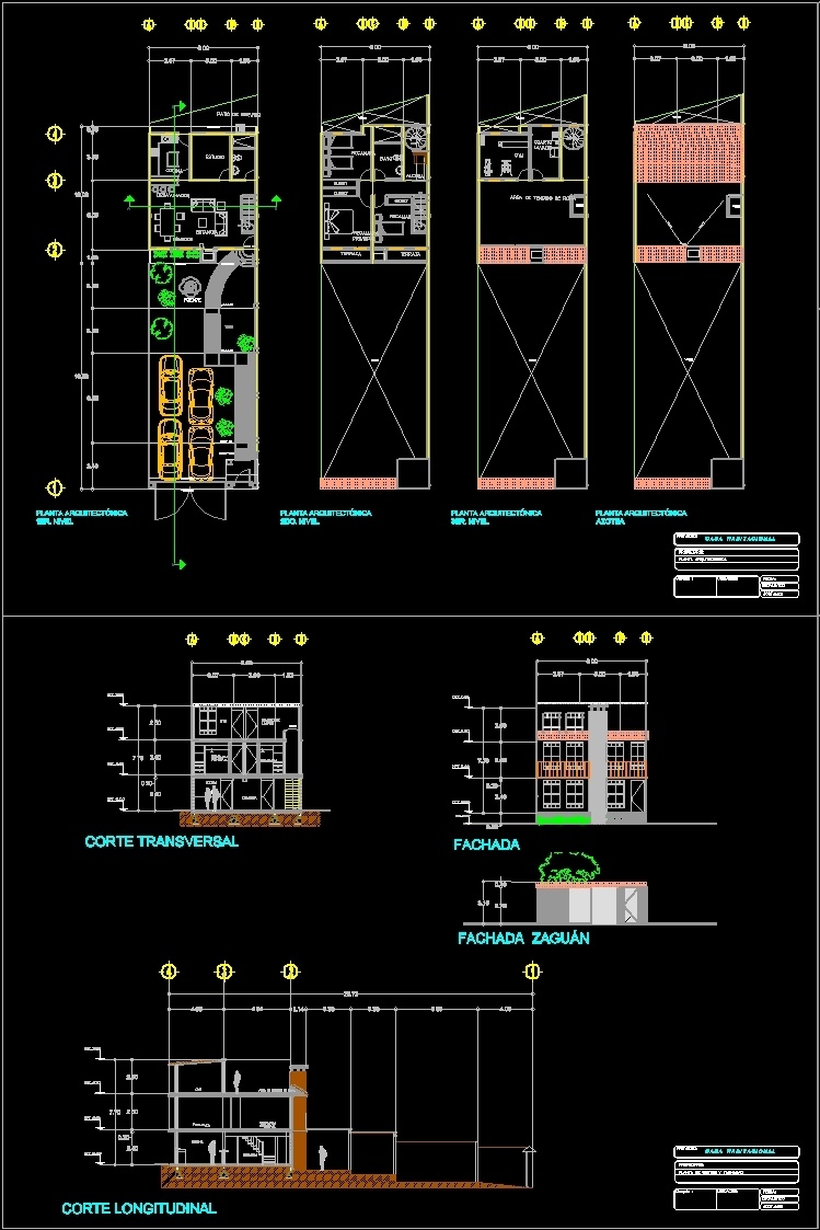 133m2 Room House DWG Plan for AutoCAD • Designs CAD