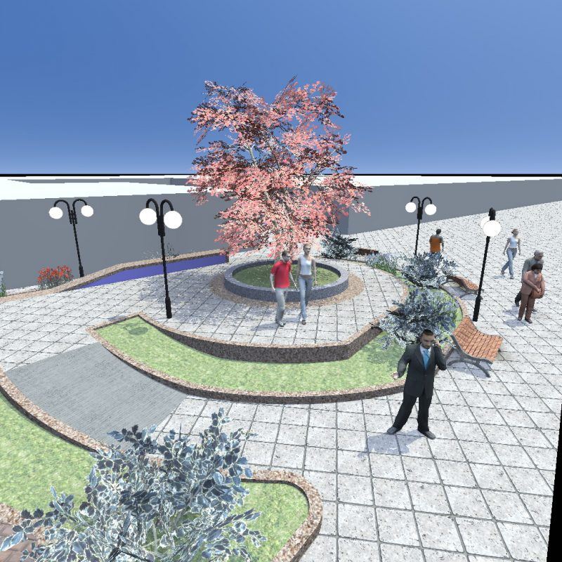 Urban Park Design, Photos 3D DWG Model For AutoCAD • Designs CAD