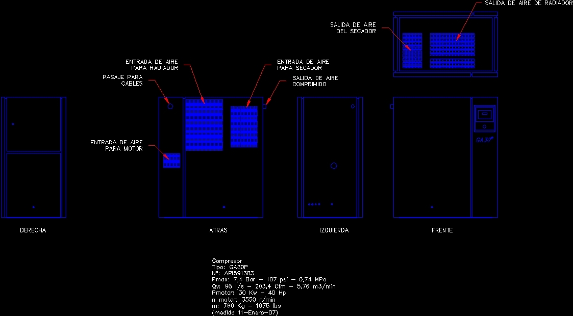 Air Compressor DWG Block for AutoCAD • Designs CAD