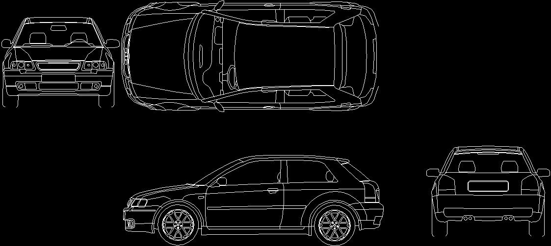 Audi A3 Complete Dwg Block For Autocad • Designs Cad