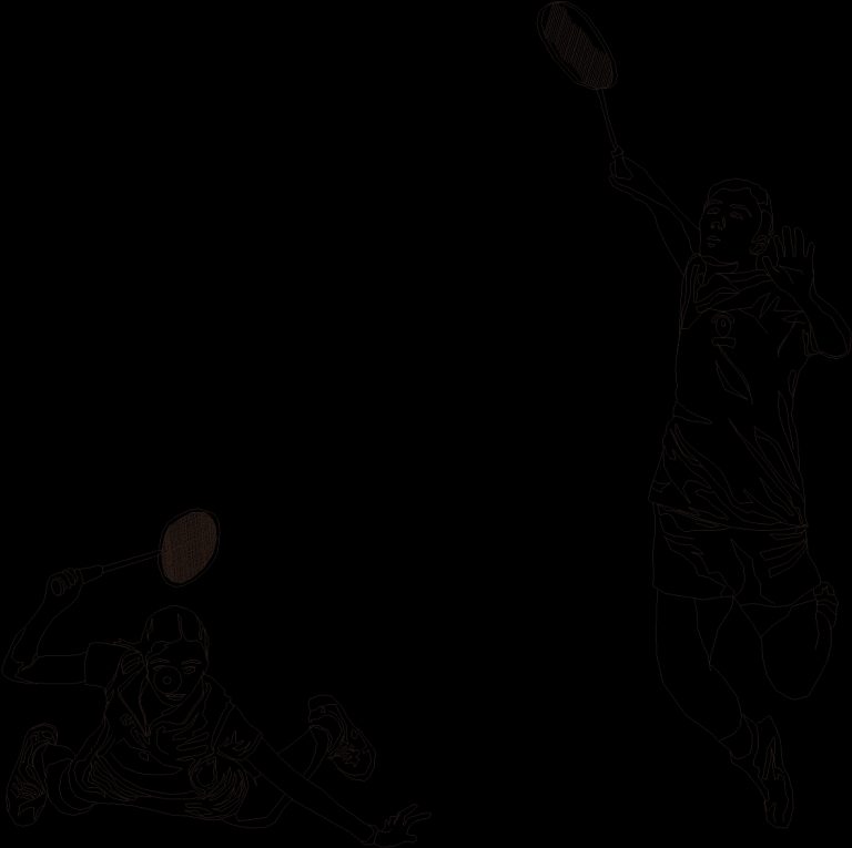 Badminton Players DWG Elevation for AutoCAD • Designs CAD