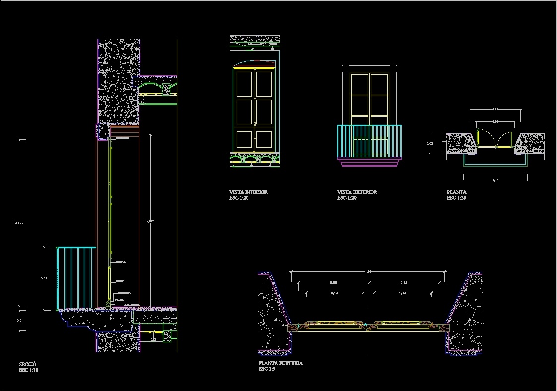 Balcony Section DWG Section for AutoCAD • Designs CAD