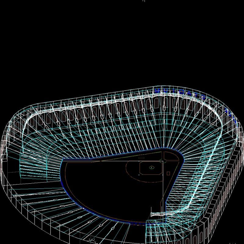 Baseball Stadium 3d Dwg Model For Autocad • Designs Cad