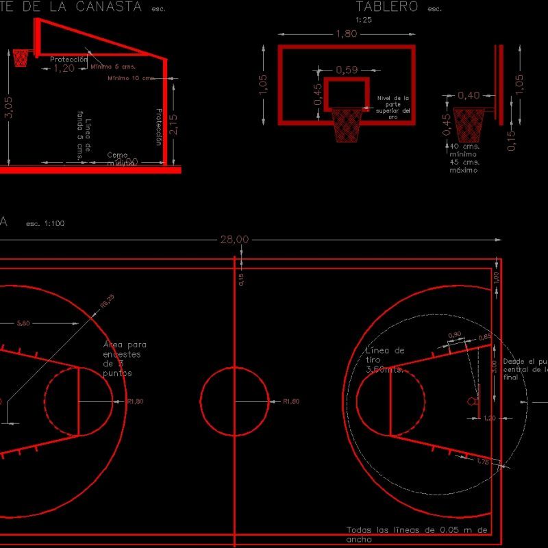 Basquet Court DWG Block for AutoCAD • Designs CAD