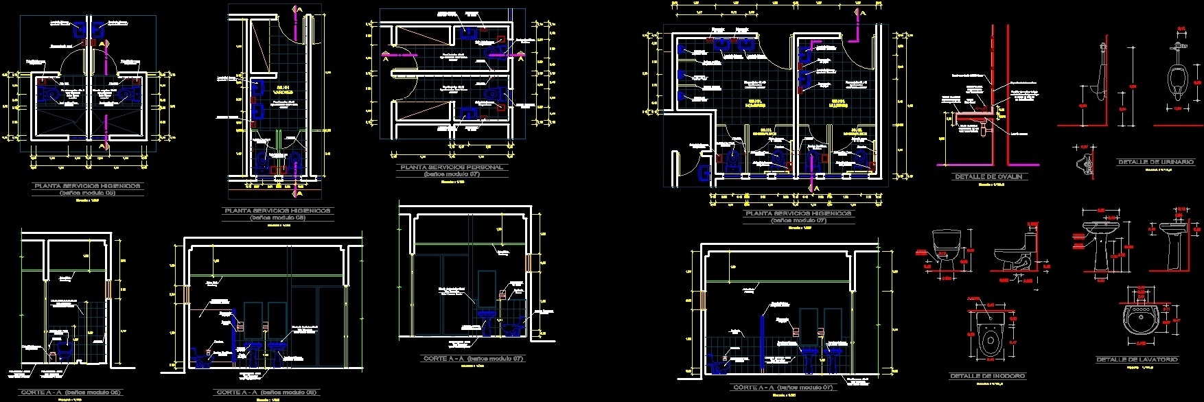 Bathroom Dimensions And Appliances For Disabled Persons DWG Block for