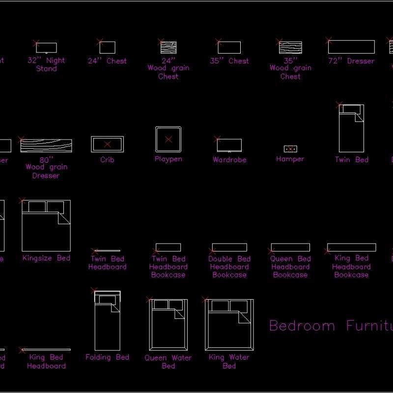 Bedrooms DWG Block for AutoCAD • Designs CAD