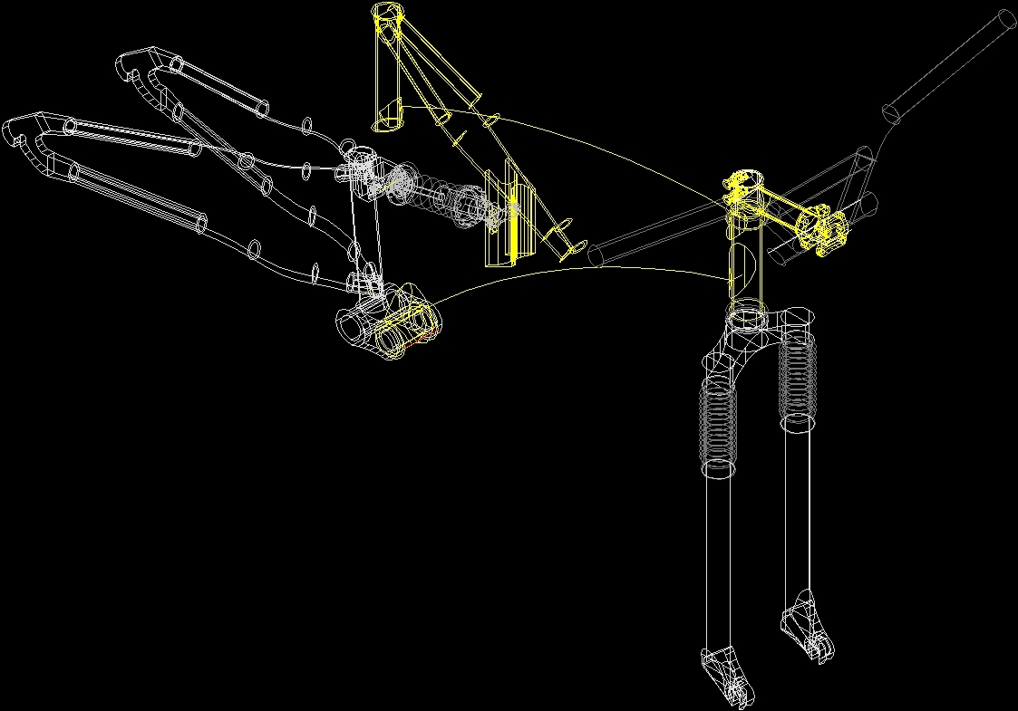 Bicycle Frame And Fork DWG Block for AutoCAD • Designs CAD - Bicycle Frame AnD Fork Dwg Block For AutocaD 44943