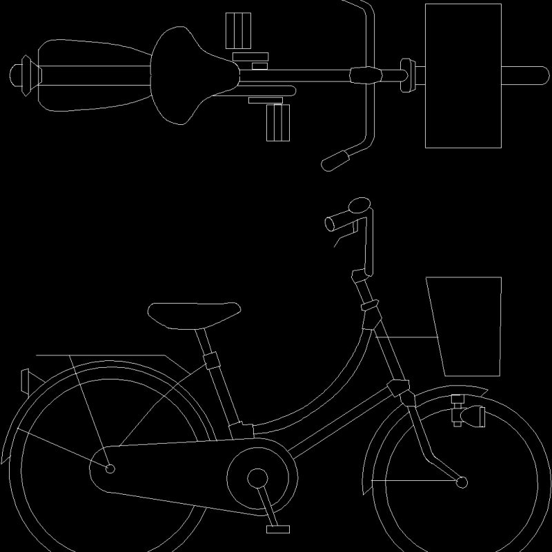 Bike 2D DWG Block for AutoCAD • Designs CAD