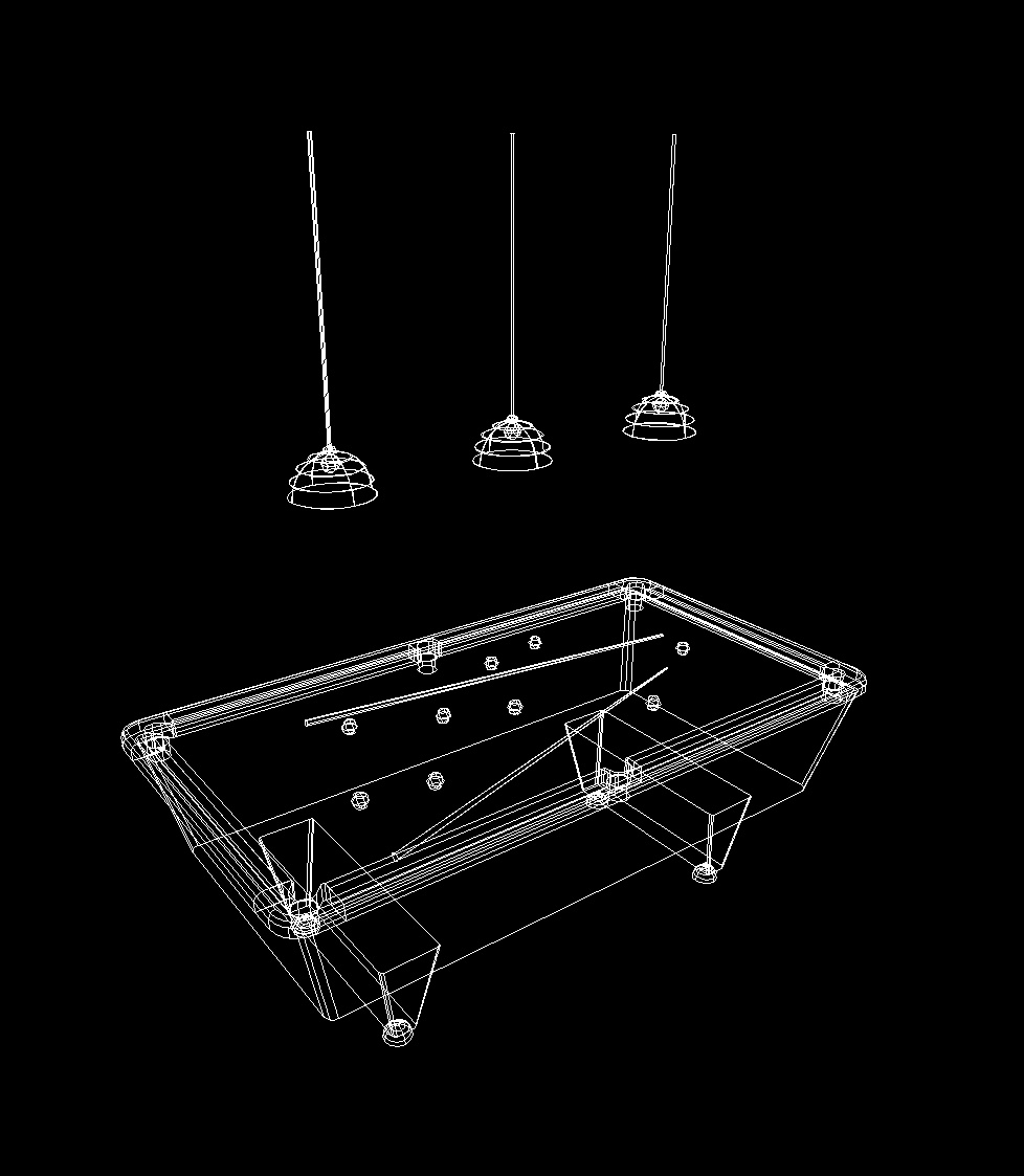 Billiard Pool Table 3D DWG Model for AutoCAD • Designs CAD