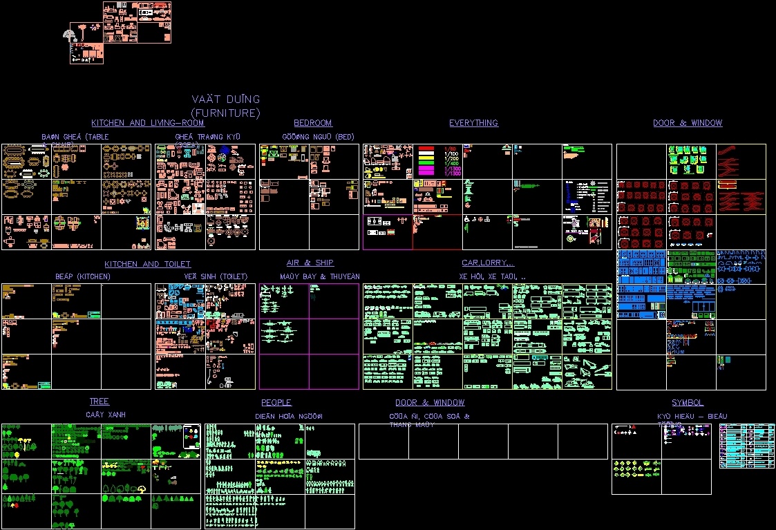 динамические блоки autocad мебель